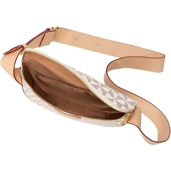 Women’s PU Leather Crossbody Bag Adjustable Strap Multi-Function Pockets - Picture 3 of 6